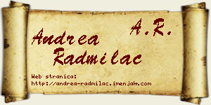 Andrea Radmilac vizit kartica